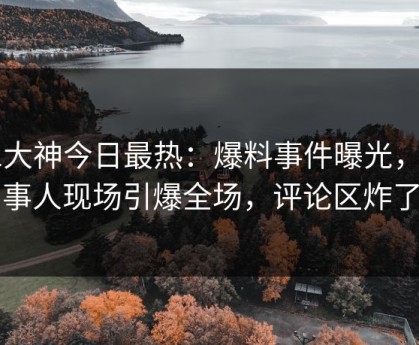 91大神今日最热：爆料事件曝光，当事人现场引爆全场，评论区炸了